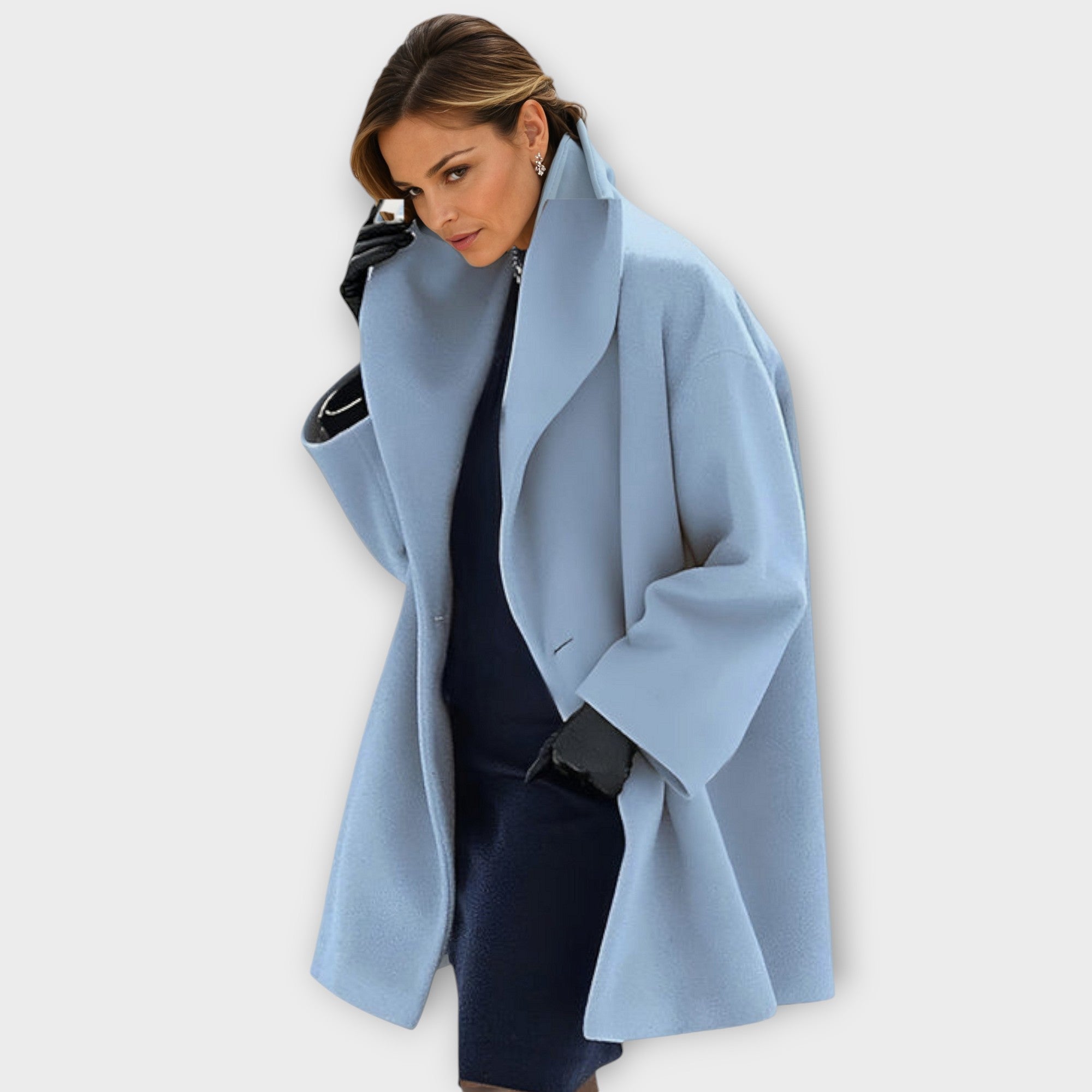 Elegant Windproof Wool Overcoat