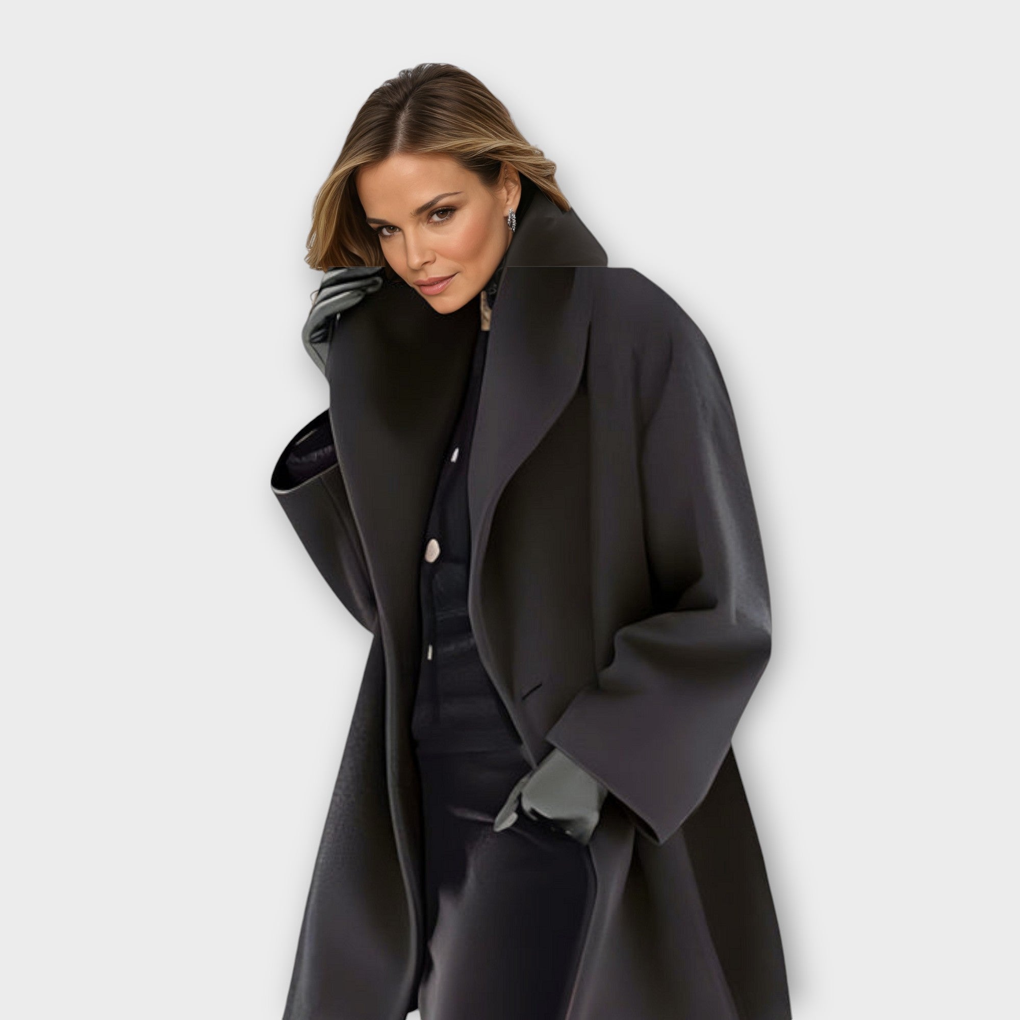 Elegant Windproof Wool Overcoat