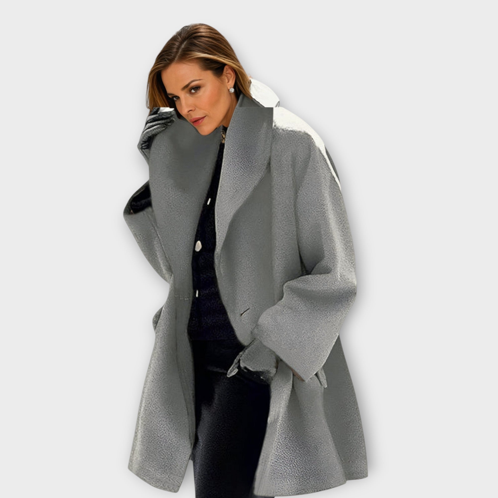 Elegant Windproof Wool Overcoat