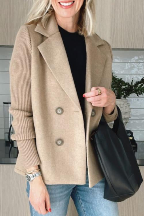 Chic Knit Sleeve Blazer