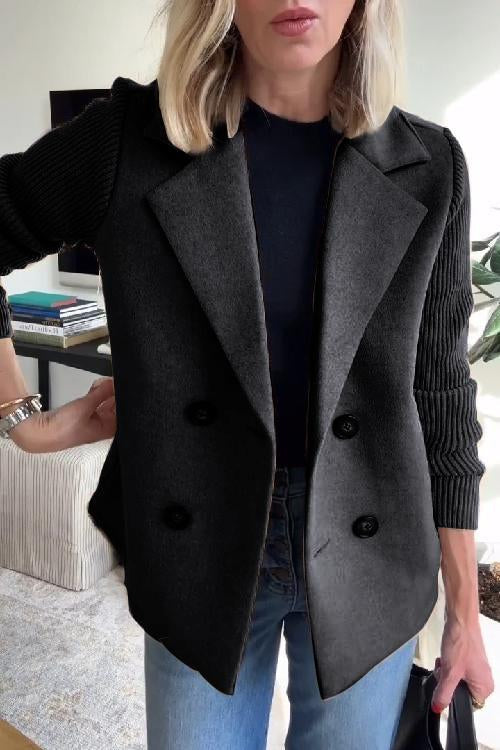 Chic Knit Sleeve Blazer