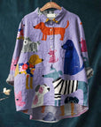 Cute Chloe Dog Drawing Print T-Shirt