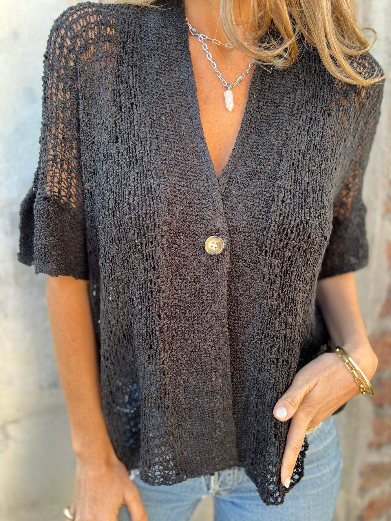 Classy Textured Top with Minimal Detail