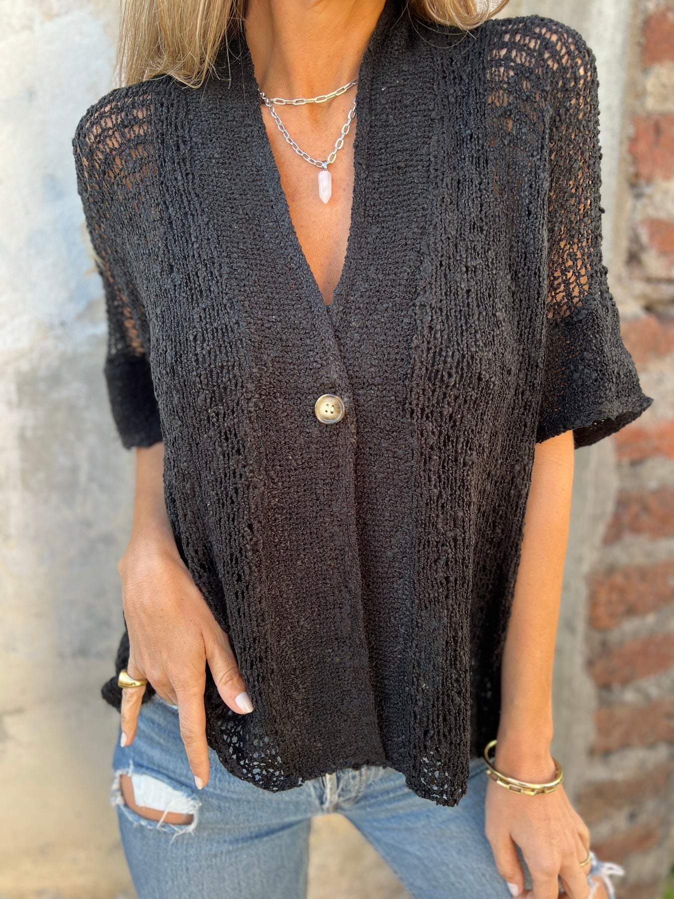 Classy Textured Top with Minimal Detail
