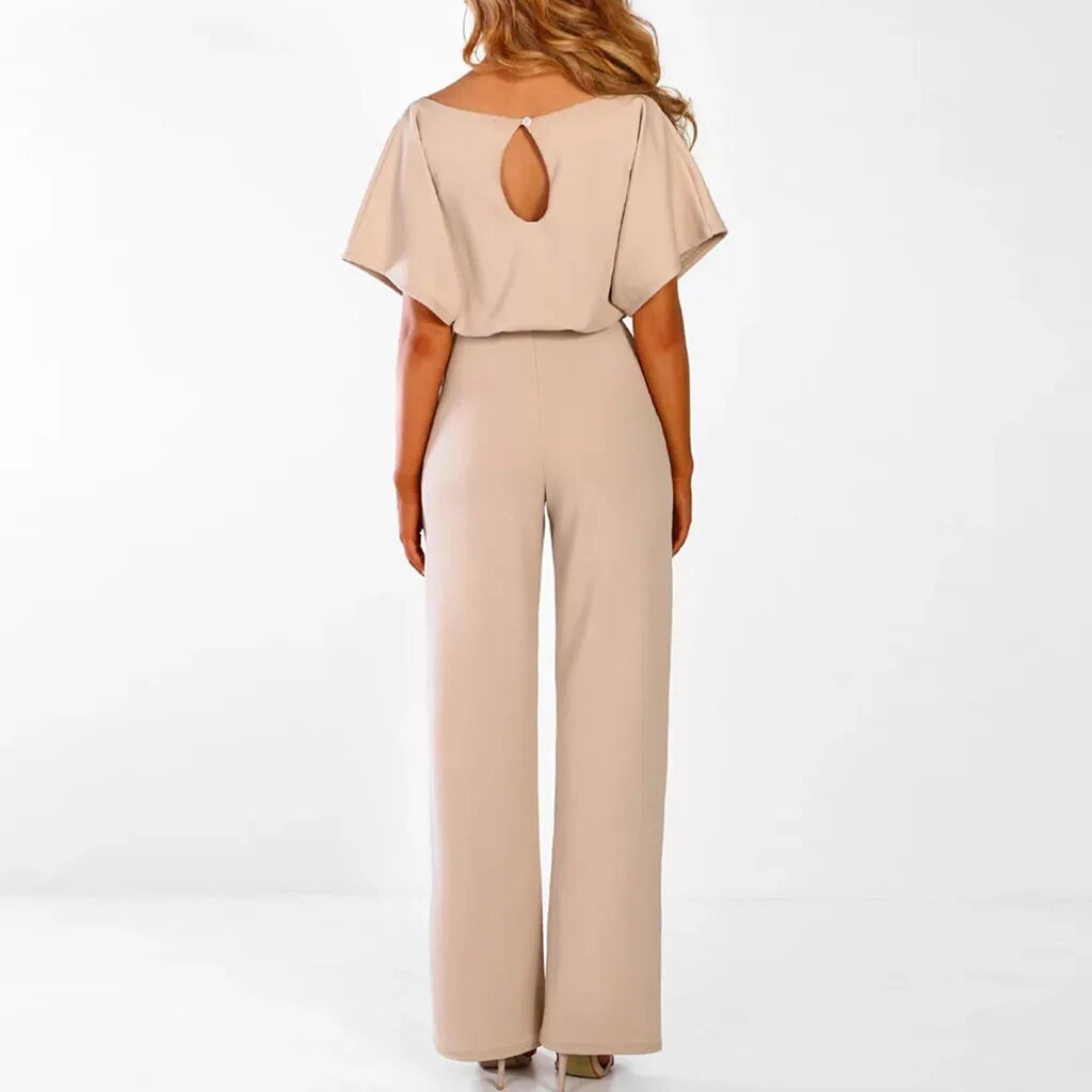 Summer jumpsuit with wide legs for women