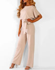 Summer jumpsuit with wide legs for women