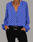 Relaxed V-Neck Midi Shirt