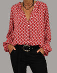 Relaxed V-Neck Midi Shirt