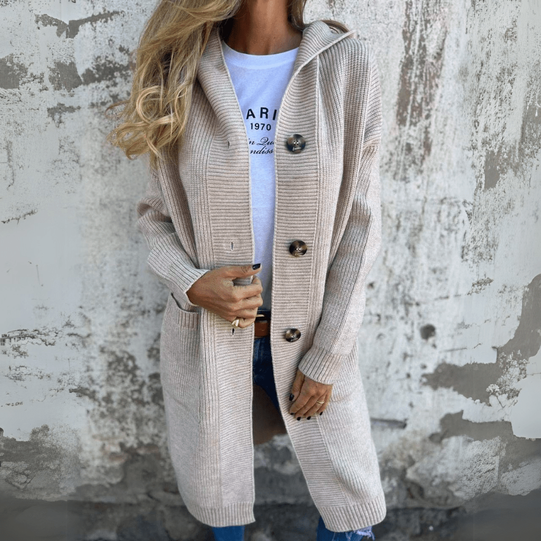 Chic Long Open Front Cardigan