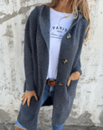 Chic Long Open Front Cardigan