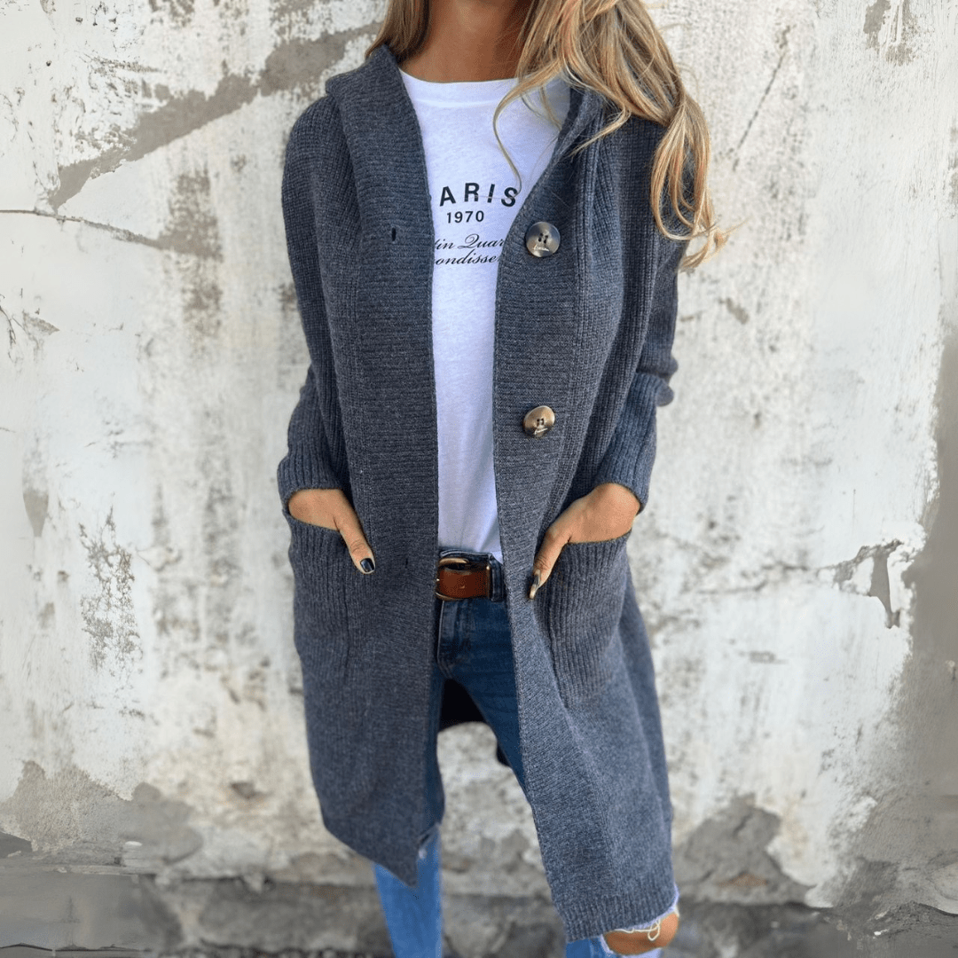 Chic Long Open Front Cardigan