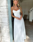 Elegant Spaghetti Strap Maxi Wrap Dress