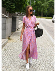 Stylish V-Neck Cocktail Dress