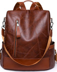 Premium Leather Backpack with Smart Storage