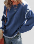 Colorblock Pullover Sweater Women