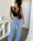 Stylish Mid Cut Jeans for Women