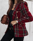 Lightweight Checked Blazer Jacket