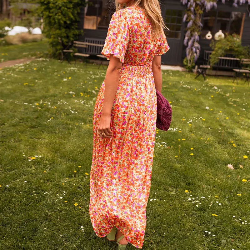 Petal Tone Flowy Midi Dress