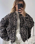 Oversized Leather Bomber Jacket