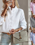 Stylish Polo Blouse with Soft Finish