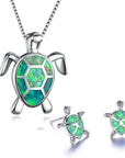Opal Sea Turtle Jewelry Set