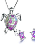 Opal Sea Turtle Jewelry Set