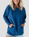 Textured Pullover Sweater with Pockets