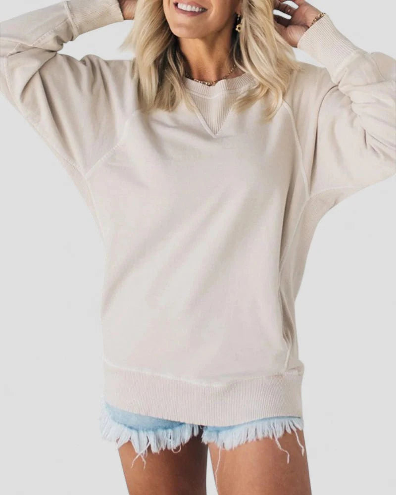 Textured Pullover Sweater with Pockets