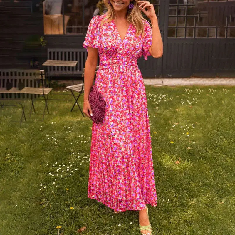 Petal Tone Flowy Midi Dress