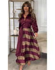 Casual Striped Sleeveless Maxi Dress
