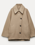 Chic Oversized Wool Jacket Women