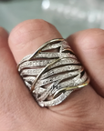 Elegant Multilayer Twisted Ring