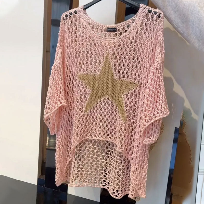Starry Knit Top with Cozy Fit