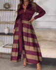 Casual Striped Sleeveless Maxi Dress