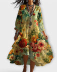 Feminine Floral Midi Dress – Drapey, Season-Ready Favorite for Brunch Dates and Wedding Guest Looks