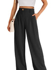 Solid Color Casual Straight Pants