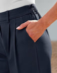 Solid Color Casual Straight Pants