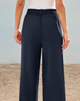Solid Color Casual Straight Pants