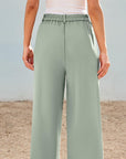 Solid Color Casual Straight Pants
