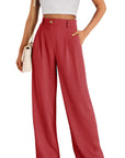 Solid Color Casual Straight Pants