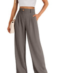 Solid Color Casual Straight Pants