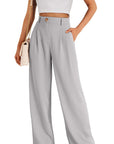Solid Color Casual Straight Pants
