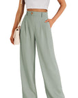 Solid Color Casual Straight Pants