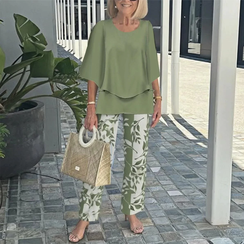 Printed Pants and Top 2 Peice Set