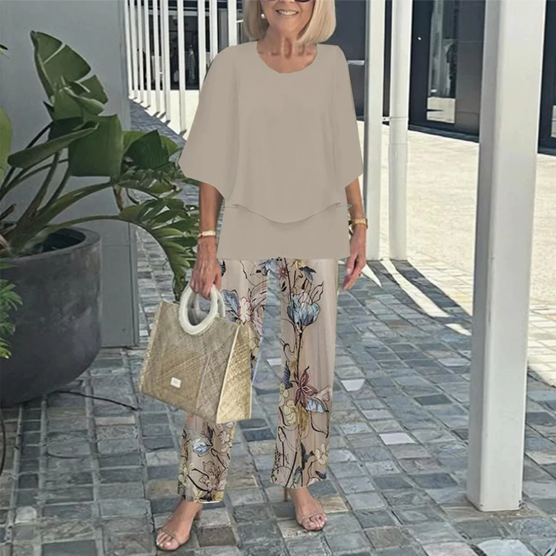 Printed Pants and Top 2 Peice Set