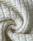 Long-Sleeved Lace-Paneled Sweater Coat