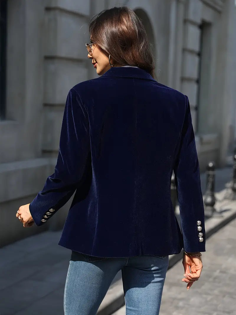 Elegant Velvet Blazer Jacket for Women