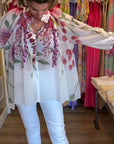 Printed Casual Lantern Sleeve Top