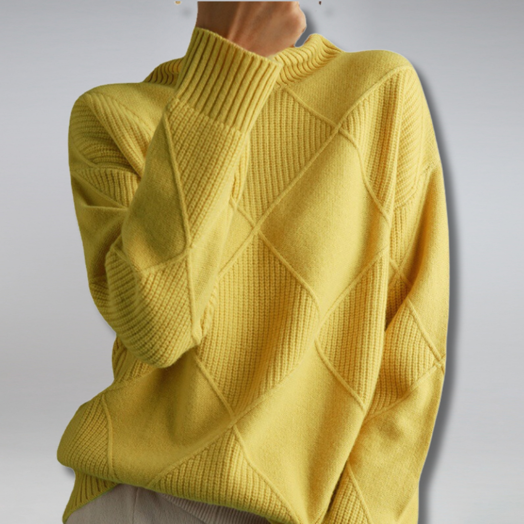 Mary Cozy Turtleneck Knit Sweater