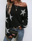 Fashionable Five-Pointed Star Sweater